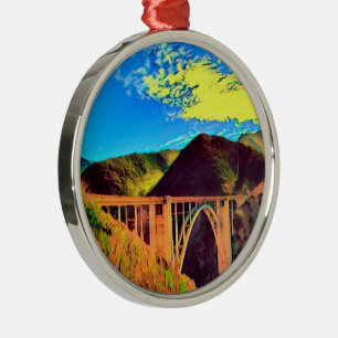 California - BIXBY CREEK - Bridge Metal Ornament
