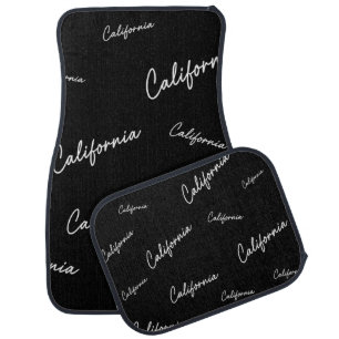 California Black and White Car Floor Mat