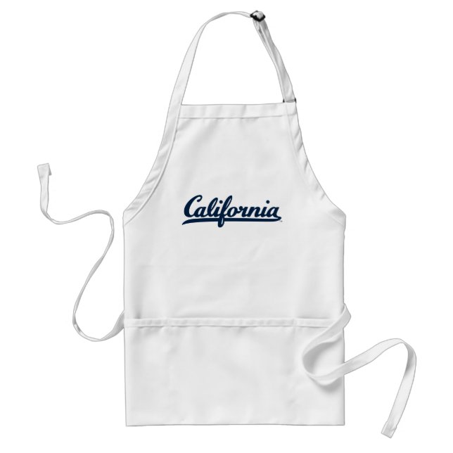 California Blue Script Adult Apron (Front)