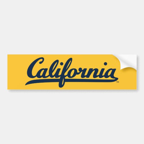 California Blue Script Bumper Sticker