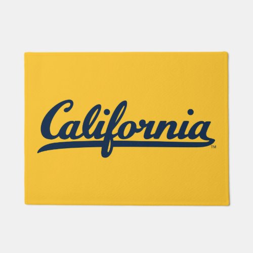 California Blue Script Doormat