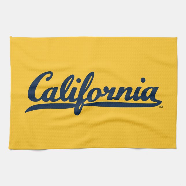 California Blue Script Kitchen Towel (Horizontal)