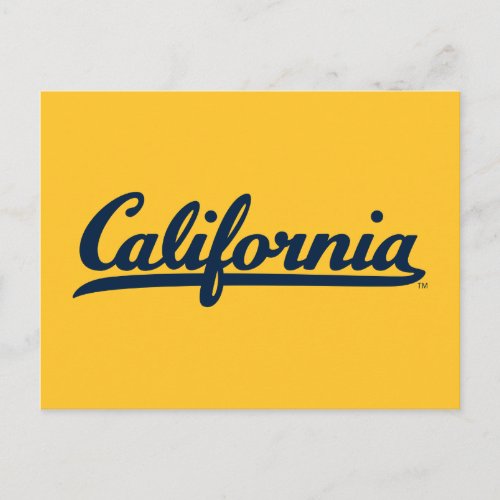 California Blue Script Postcard