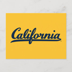 California Blue Script Postcard