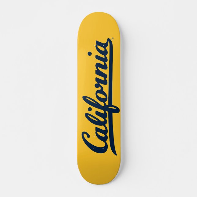California Blue Script Skateboard (Front)