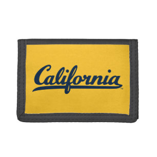 California Blue Script Trifold Wallet