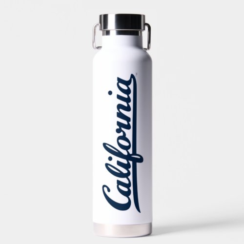 California Blue Script Water Bottle