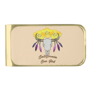California Boho Cowgirl Gold Finish Money Clip