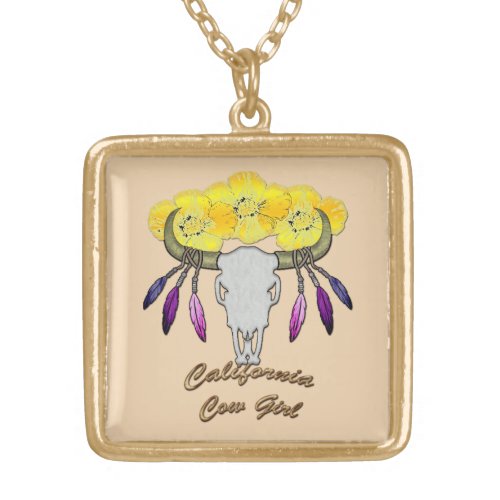 California Boho Cowgirl Gold Plated Necklace