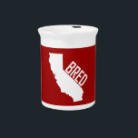 California Bred Drink Pitcher<br><div class="desc">Lots of people move out here because it's well... . awesome. Let them know you never moved anywhere.</div>