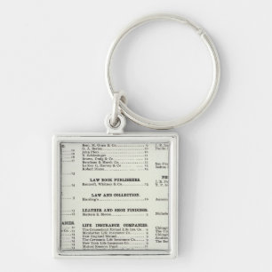 California Business Index Page Keychain