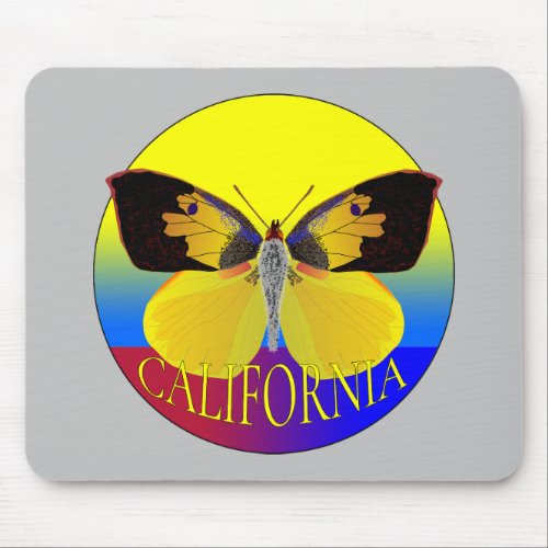 California butterfly mouse pad