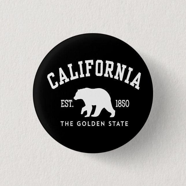 California CA Bear Button (Front)