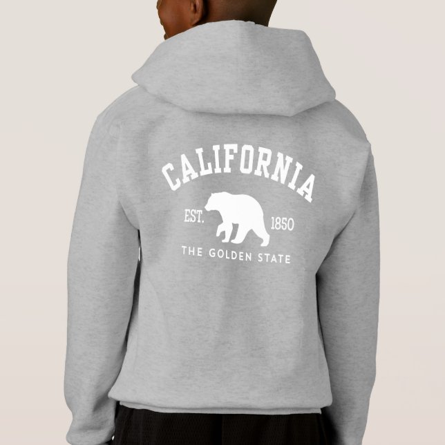 California CA Bear Hoodie (Back)