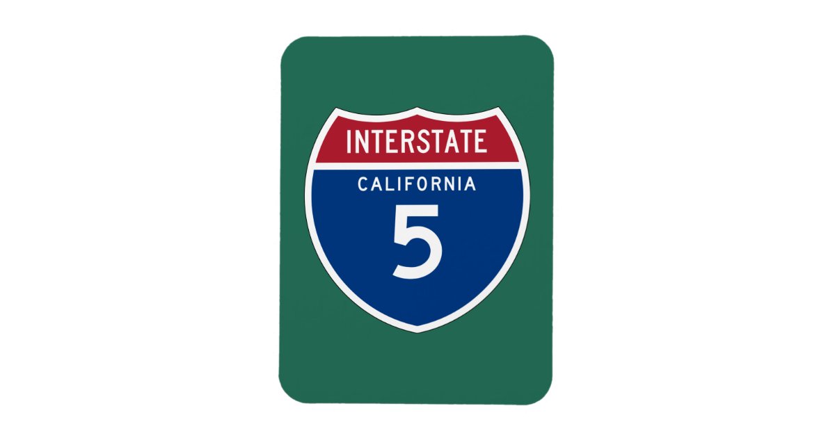 California CA I-5 Interstate Highway Shield - Magnet | Zazzle