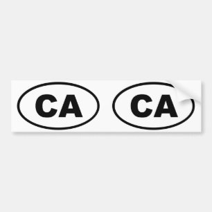 California CA oval Bumper Sticker