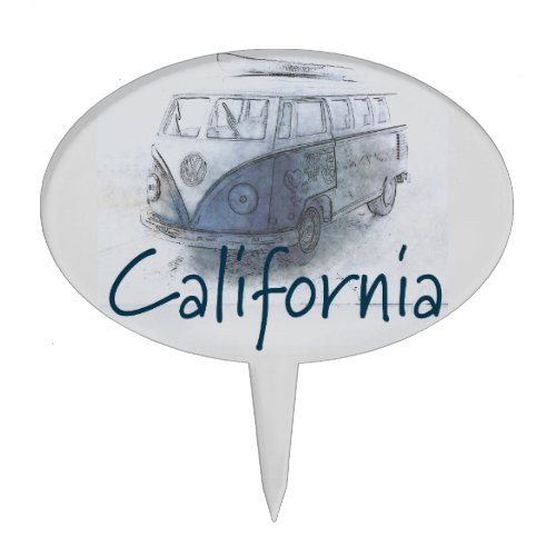 California Cake Topper