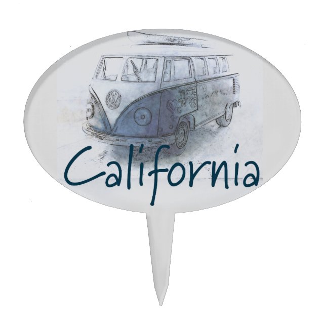 California Cake Topper (Front)