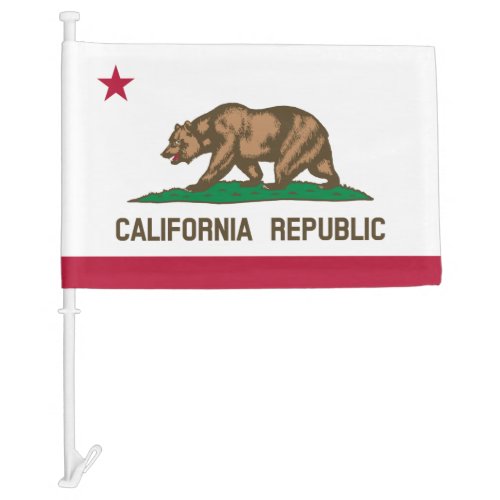 California Cali Republic Bear Flag US States Car Flag