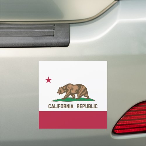 California Cali Republic Bear Flag US States Car Magnet