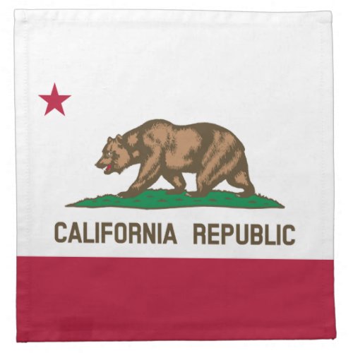 California Cali Republic Bear Flag US States Clot Cloth Napkin