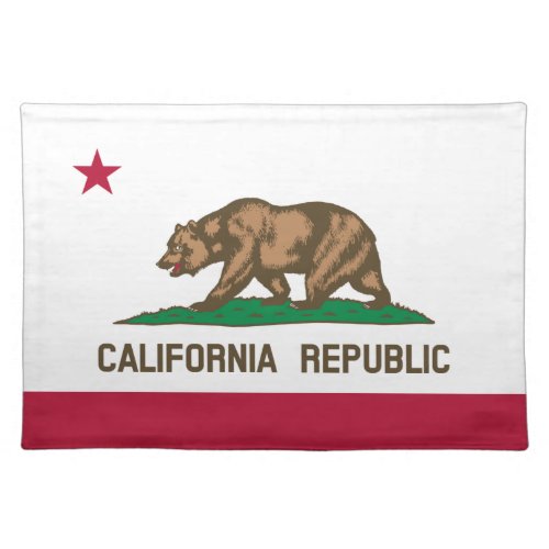 California Cali Republic Bear Flag US States Clot Cloth Placemat