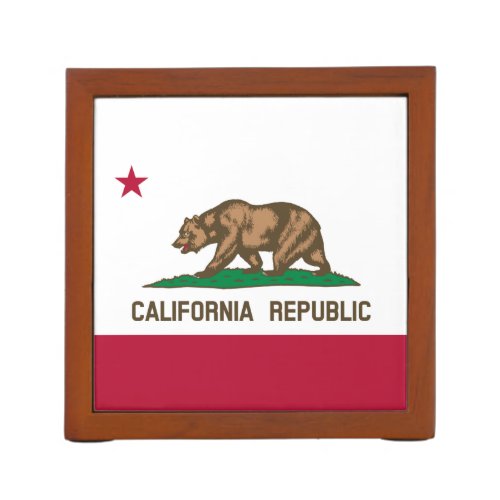 California Cali Republic Bear Flag US States Desk Desk Organizer