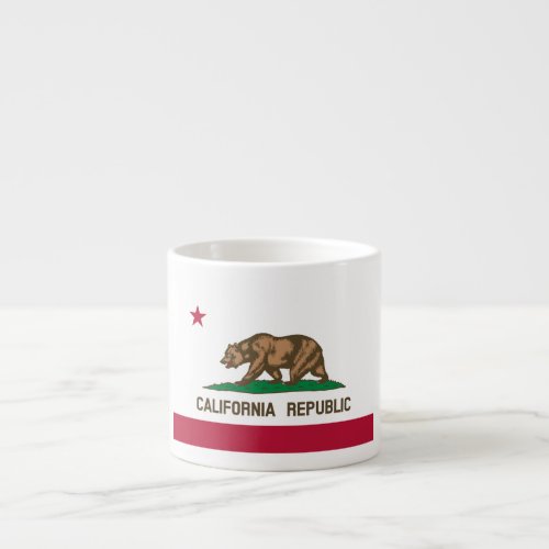 California Cali Republic Bear Flag US States Espresso Cup