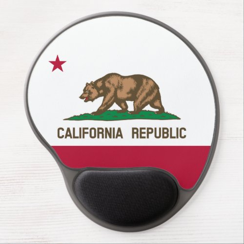 California Cali Republic Bear Flag US States Gel  Gel Mouse Pad