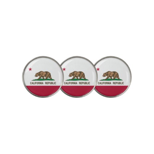 California Cali Republic Bear Flag US States Golf Golf Ball Marker