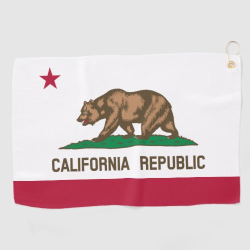 California Cali Republic Bear Flag US States Golf Golf Towel
