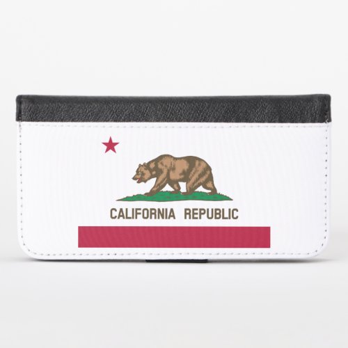 California Cali Republic Bear Flag US States iPho iPhone X Wallet Case