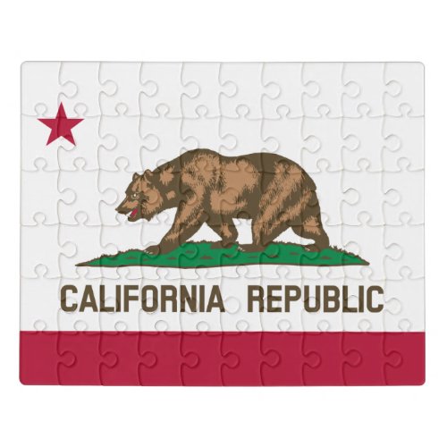 California Cali Republic Bear Flag US States Jigs Jigsaw Puzzle