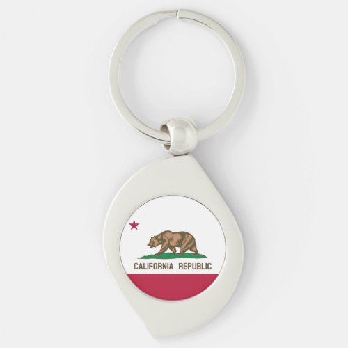 California Cali Republic Bear Flag US States Keyc Keychain