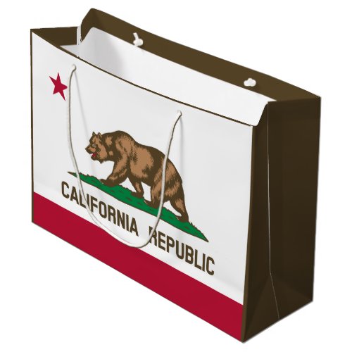 California Cali Republic Bear Flag US States Larg Large Gift Bag