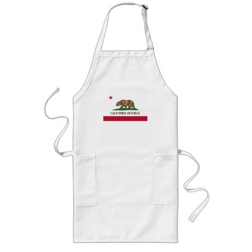 California Cali Republic Bear Flag US States Long Apron