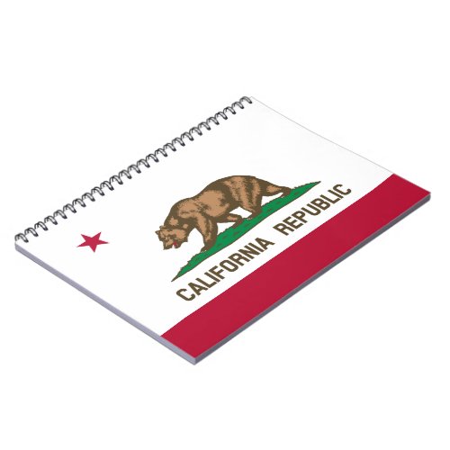 California Cali Republic Bear Flag US States Note Notebook
