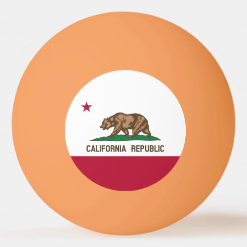California Cali Republic Bear Flag US States Ping Ping Pong Ball