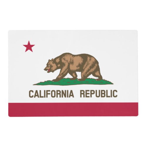 California Cali Republic Bear Flag US States Plac Placemat