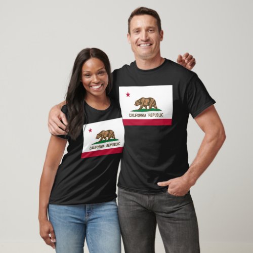 California Cali Republic Bear Flag US States T_Sh T_Shirt