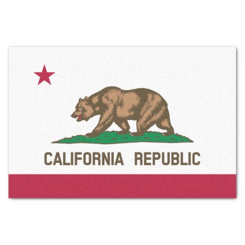 California Cali Republic Bear Flag US States Tiss Tissue Paper