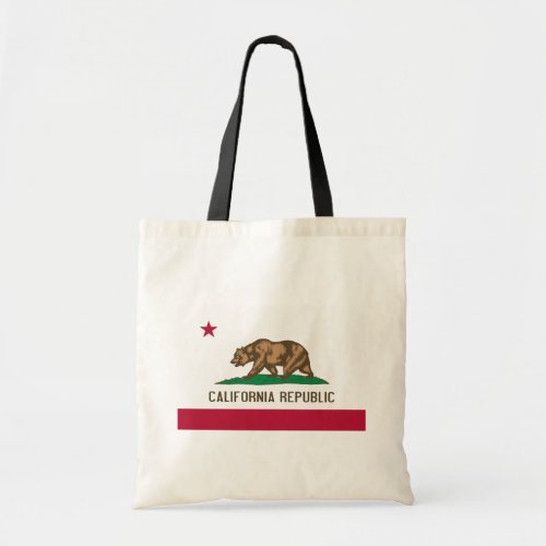 California Cali Republic Bear Flag US States Tote Bag