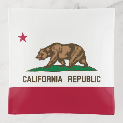 California Cali Republic Bear Flag US States Trinket Tray