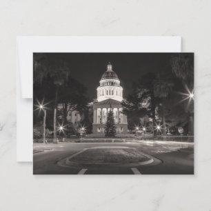 California Capitol Building at Nighttime  Postcard