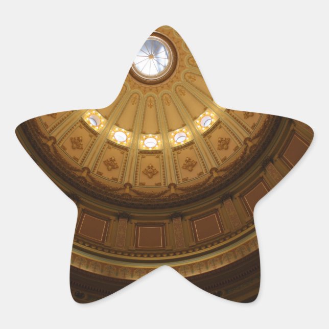 California Capitol Dome Star Sticker (Front)