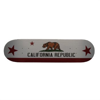 California Carbon Fiber Skateboard Look by CaliforniaFlag at Zazzle