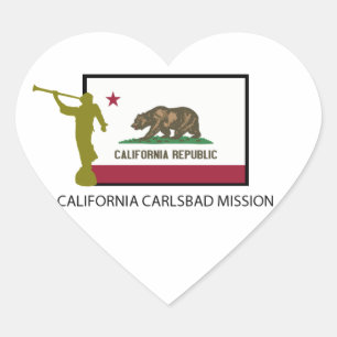 CALIFORNIA CARLSBAD MISSION LDS CTR HEART STICKER