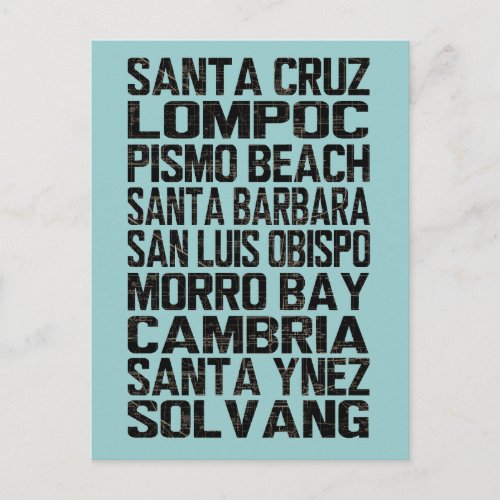 California Central Coast Postcard