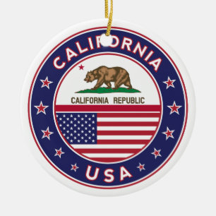 California Ceramic Ornament