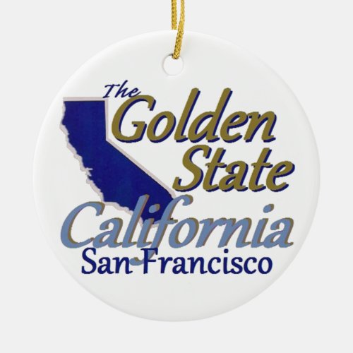 CALIFORNIA CERAMIC ORNAMENT